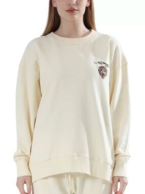 NWT Ed Hardy Long-Sleeve Crewneck Sweatshirt L